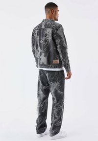 Project X Paris MOTIF VÉGÉTAL - Jeans a sigaretta - gris