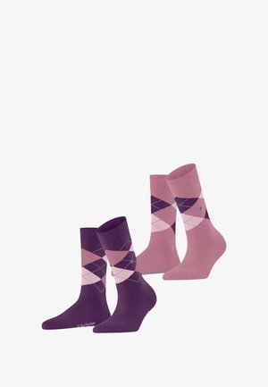 Burlington, 2ER PACK - ARGYLE, RAUTENMUSTER, CLIP, - Socken - ultraviolet