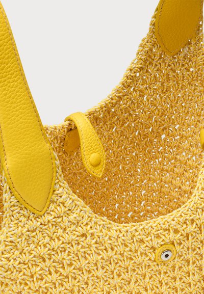 Polo Ralph Lauren POLO PLAY CORD TOTE - Maisiņveida soma - canary yellow/optic white