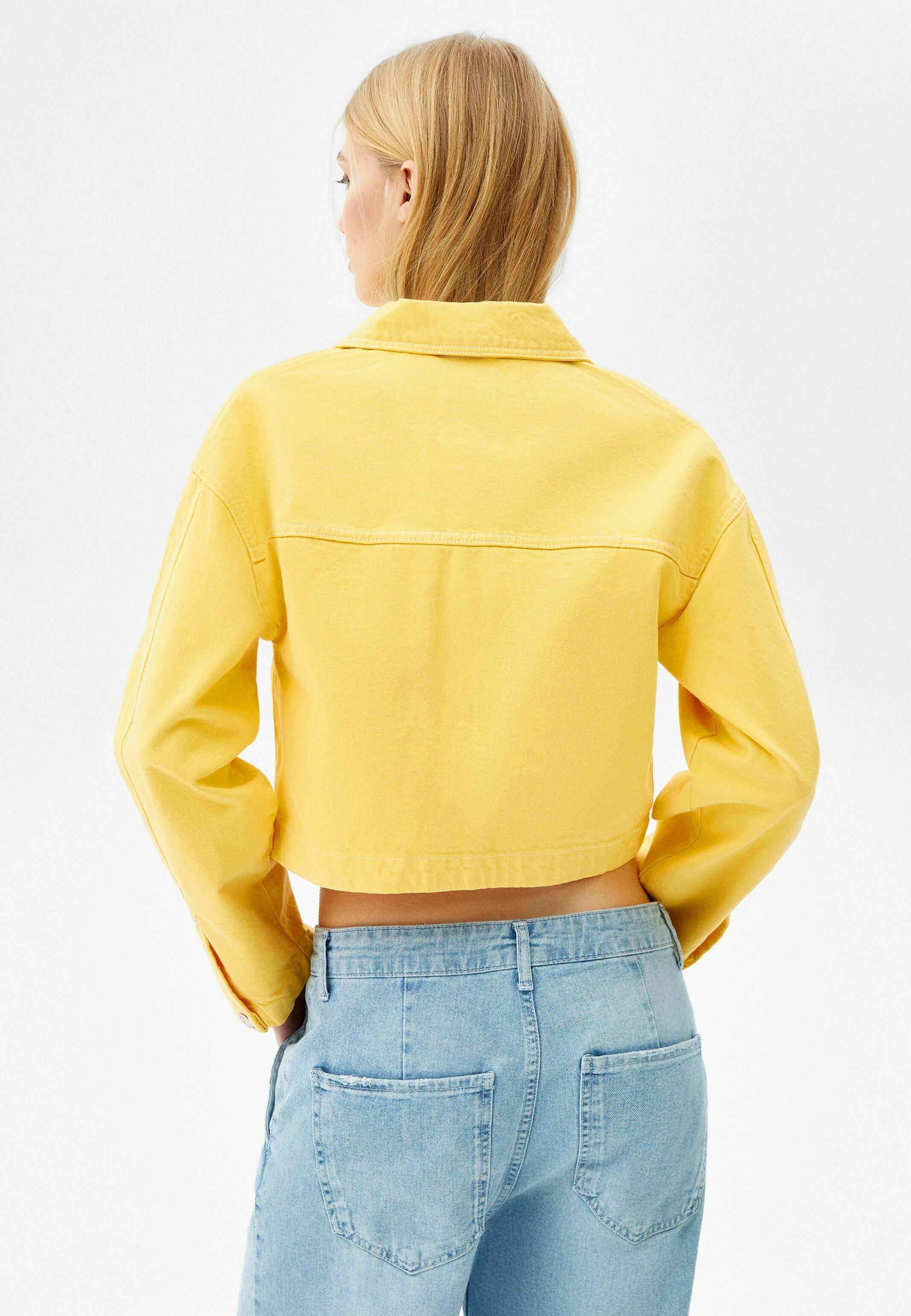 Bershka CONTRAST TRUCKER - Denim jacket 