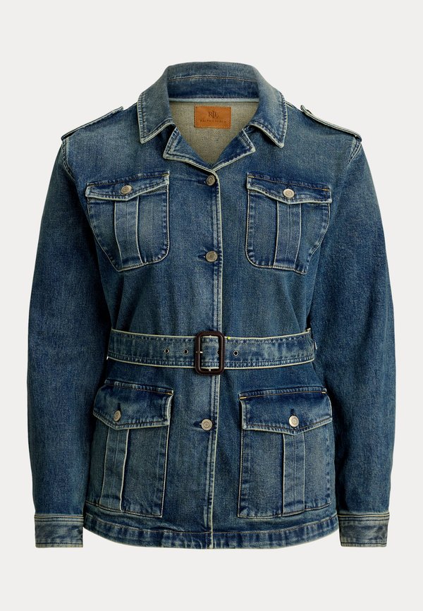 KUFRELL BELTED DENIM FIELD JACKET - Denim jacket - haze wash4