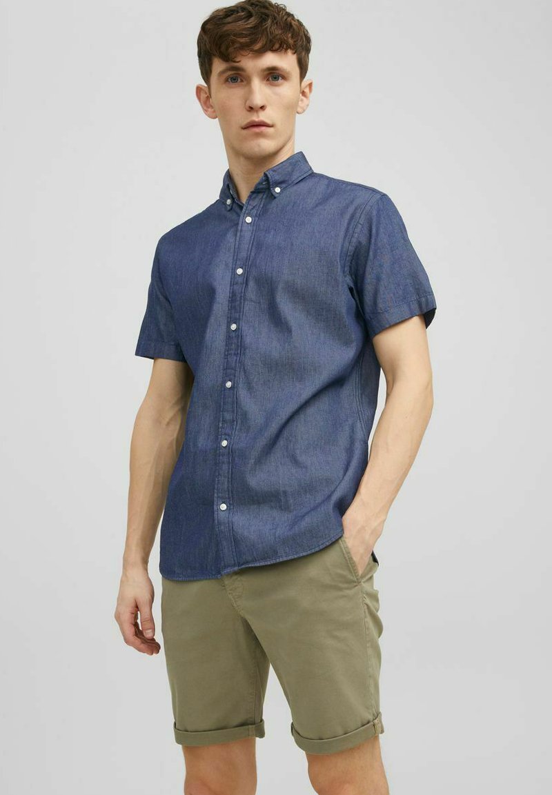 Herren Freizeithemden | Jack & Jones KURZARM Hemd dark blue denim/dark-blue denim - QI04522 Herren Freizeithemden | Jack & Jones KURZARM Hemd dark blue denim/dark-blue denim - QI04522