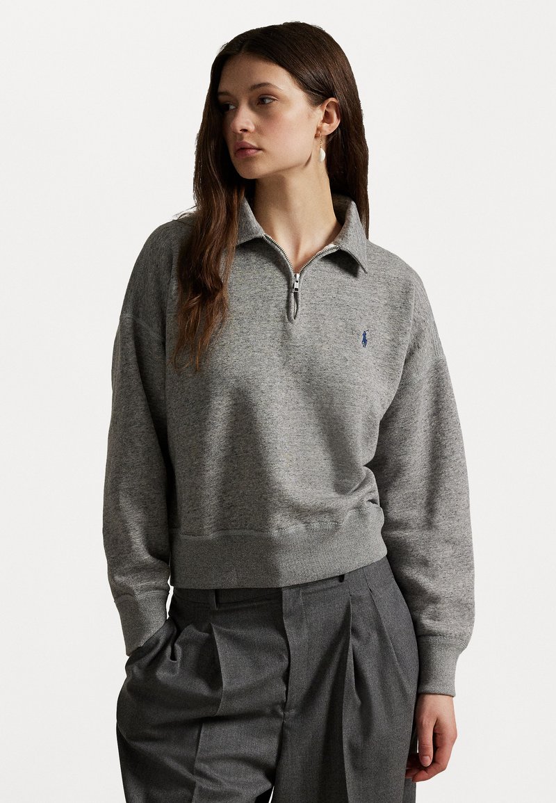 Polo Ralph Lauren - FLEECE QUARTER ZIP - Sweatshirt - dark vintage heather, Forstørre