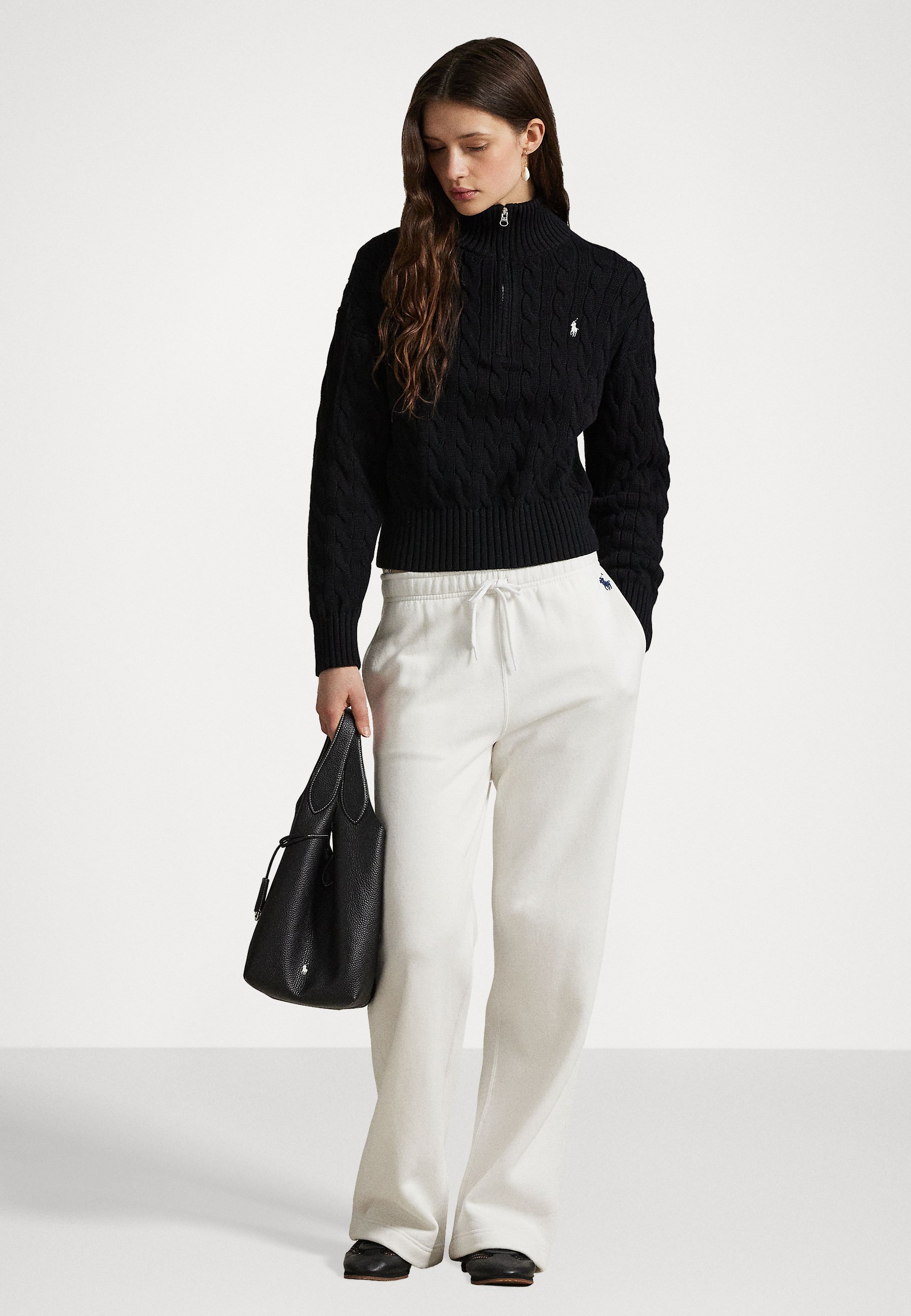 Polo Ralph Lauren CABLE-KNIT COTTON QUARTER-ZIP SWEATER - Jumper