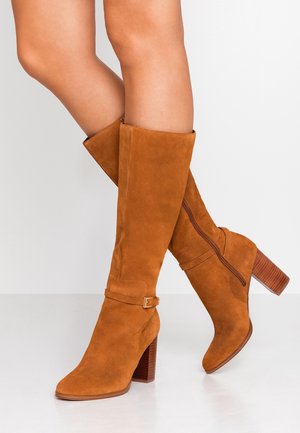 mint&berry Bottes à talons hauts - cognac