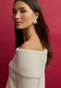Next FLUFFY OFF SHOULDER BARDOT - Svetrík - white ecru