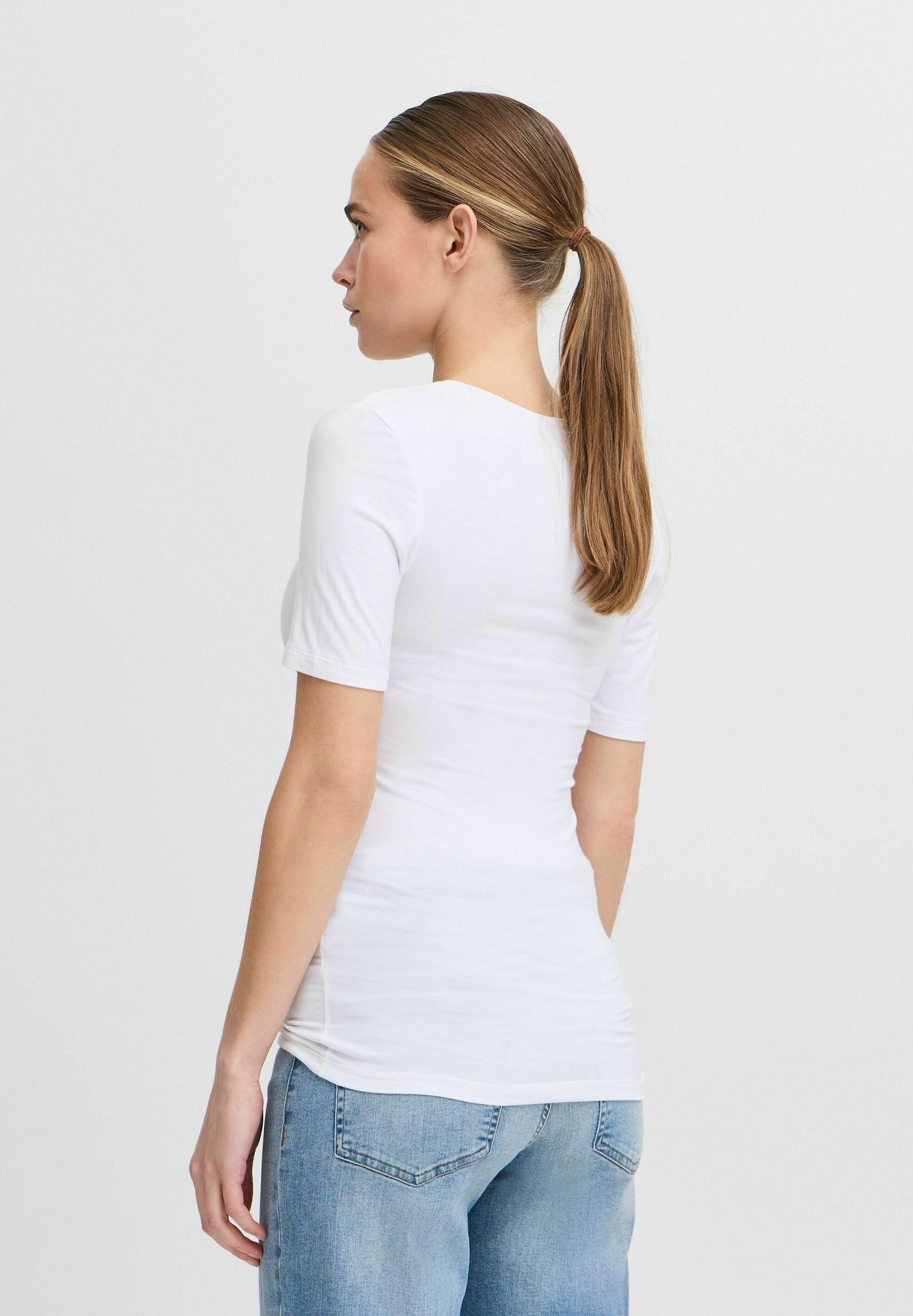 売れ筋商品|||イチ Tシャツ レディース トップス IHZOLA SS - Basic T-shirt - white ICHI IHZOLA - T-shirt basic - white/wit - Zalando.nl