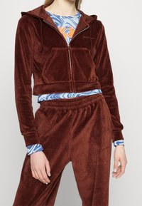 iets frans... Felpa con zip - dark brown