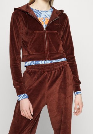 Sweat zippé - dark brown