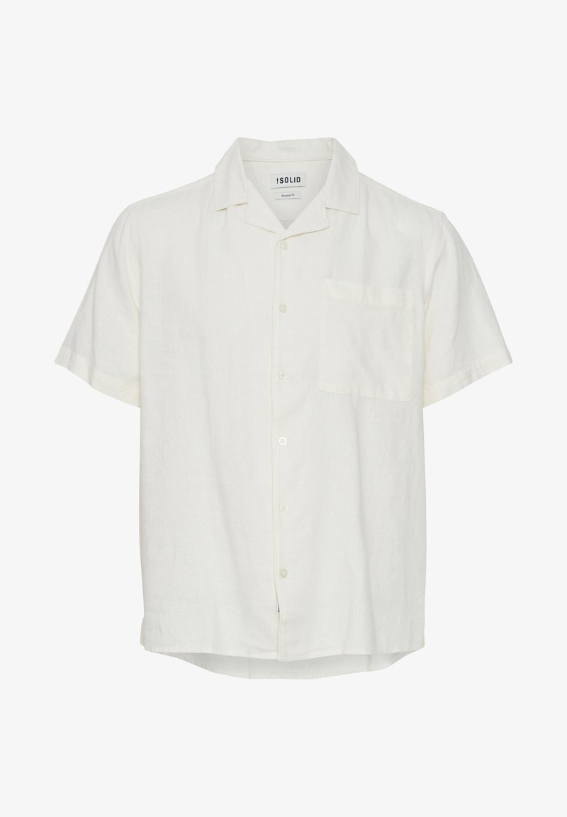 Chemise décontractée à manches courtes et col cubain pour homme Couleur unie Chemise décontractée à manches courtes et col cubain pour homme Couleur unie