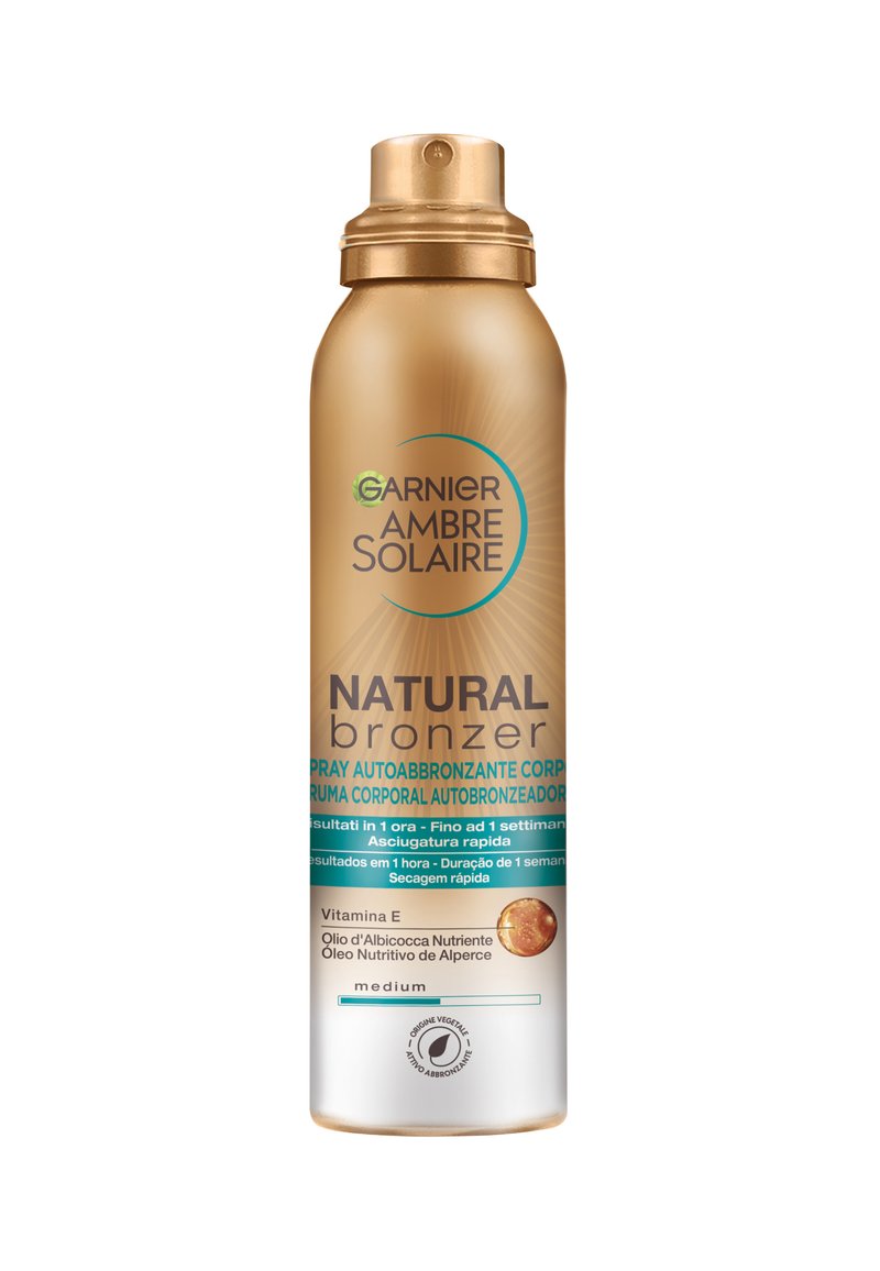 Garnier - AMBRE SOLAIRE BRONZER, SPRAY AUTOABBRONZANTE, ARRICCHITO CON VITAMINA E PURA  - Autoabbronzante, Ingrandire