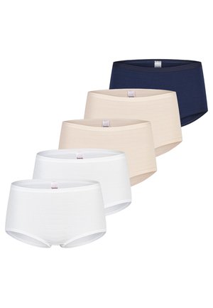 5 PACK - Panties - weiß/beige/dunkelblau