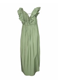 Vero Moda Maternity VMMJOSIE SL ANKLE FRILL WVN GA - Maksi suknelė - hedge green