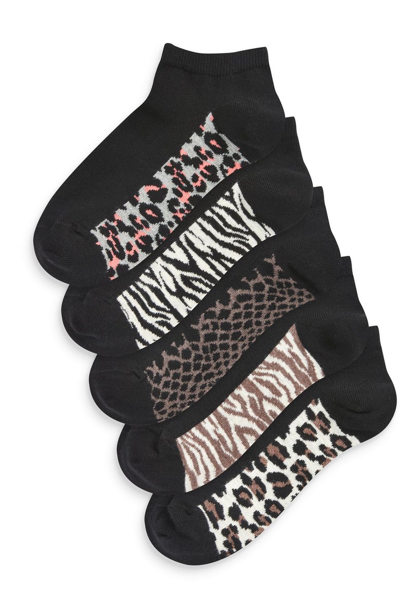 Next 5 PACK STANDARD - Ponožky - black animal print