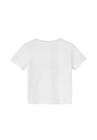 Witte katoenen t-shirt met korte mouwen, ronde halslijn en een relaxte pasvorm. Glad textuur zonder zichtbare patronen of details aan de achterkant.
