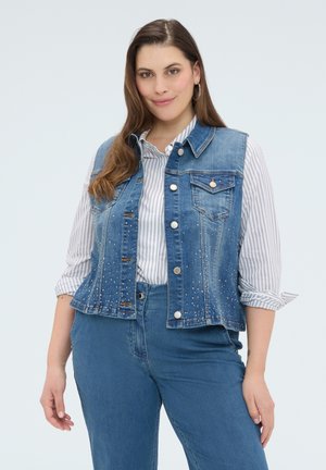 Fiorella Rubino GILET CON STRASS - Weste - blu