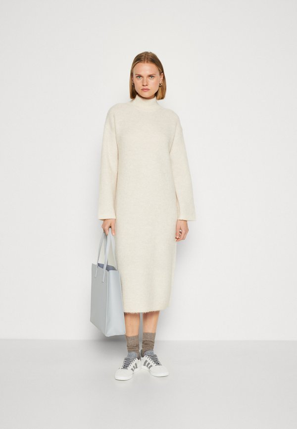 SLFMALINE HIGH NECK NOOS - Jumper dress - birch melange3