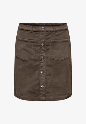 ONLY Carmakoma, CARAMAZING PULL UP CORD SKIRT NOOS - Jupe trapèze - morel