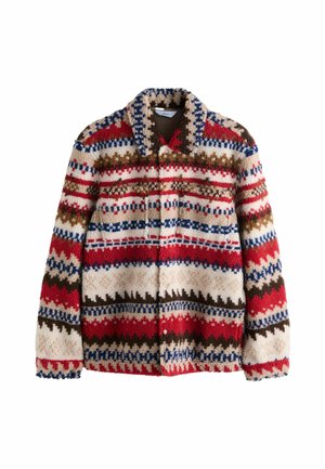 REGULAR FIT - Fleecejakke - neutral ecru red fairisle