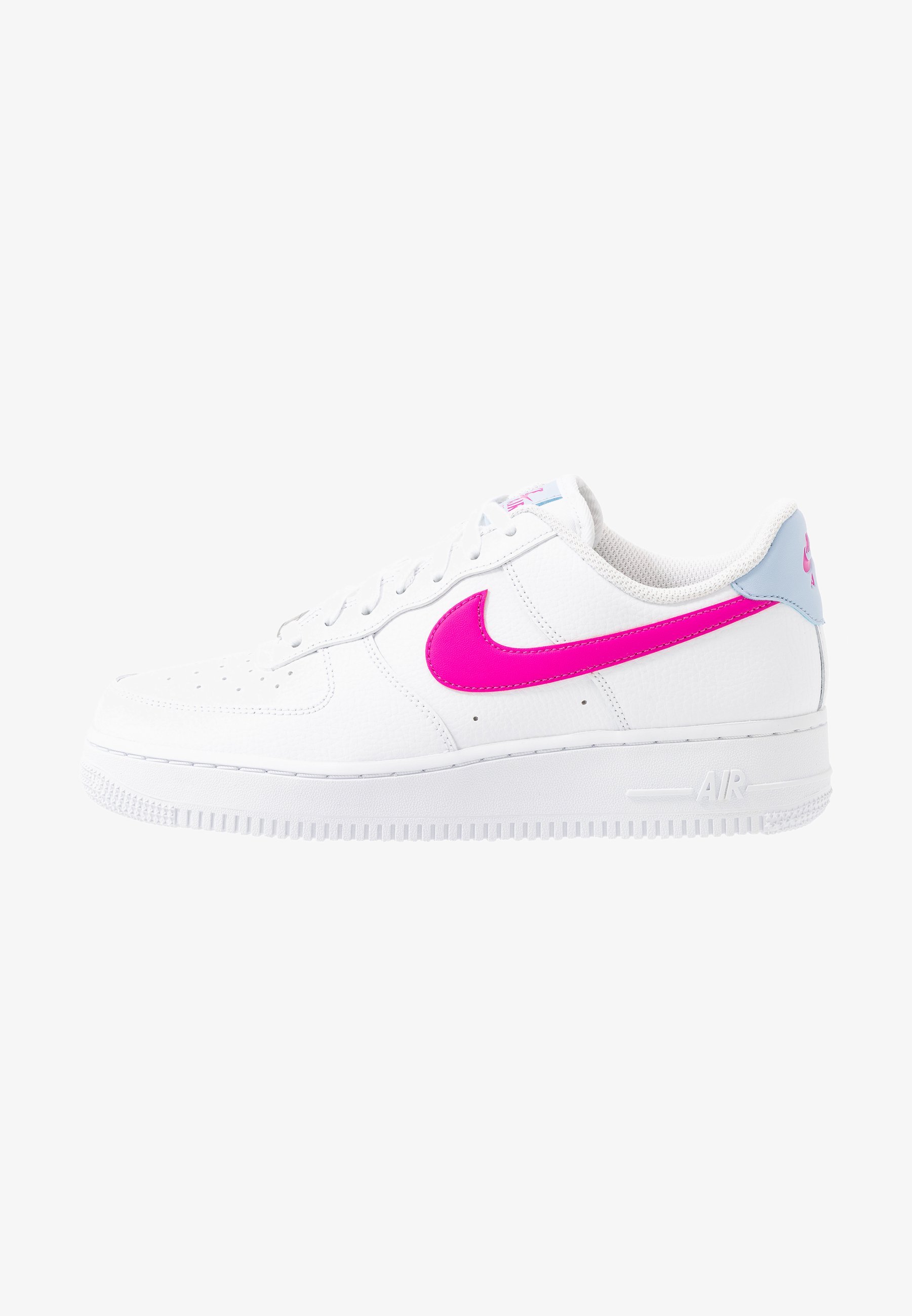 Nike Sportswear Air Force 1 Trainers White Fire Pink Hydrogen Blue White Zalando Co Uk