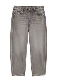 Halli teksapüksid tuhmunud viimistlusega, sirge säärekujundus, viiepulmiline stiil ja metallist nööp sulgemiseks. Brändinimi "Blue Ridge" vöökohal.