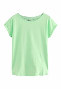 REGULAR FIT - ROUND NECK CAP SLEEVE - Jednoduché tričko - green