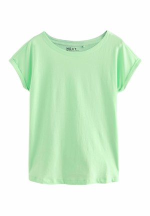 REGULAR FIT - ROUND NECK CAP SLEEVE - T-shirt - bas - green