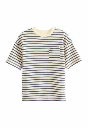 Next REGULAR FIT - T-Shirt print - ecru navy stripe