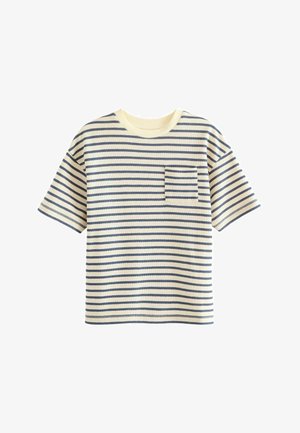 Next REGULAR FIT - T-shirt med print - ecru navy stripe