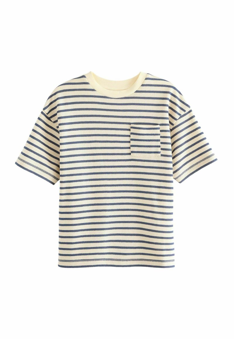 Next REGULAR FIT - T-shirts print - ecru navy stripe