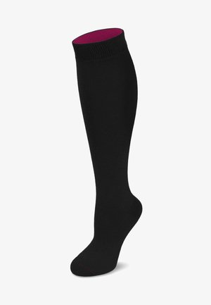 Normani KNEE HIGH SOCKS BI-COLOR - Kniestrümpfe - schwarz/beere