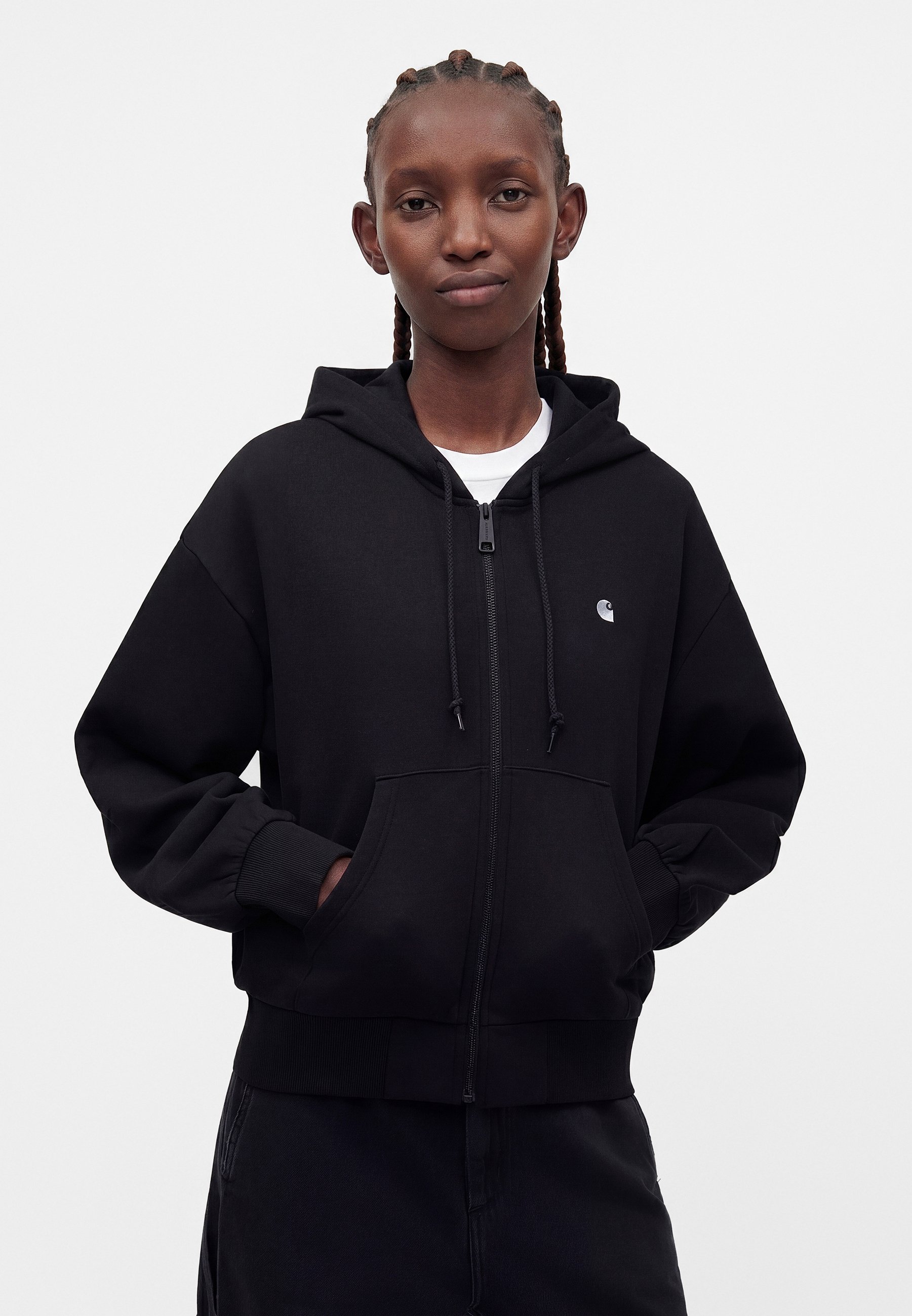 Carhartt ジップパーカー BLACK Carhartt WIP HOODED CASEY JACKET - Zip-up sweatshirt - black