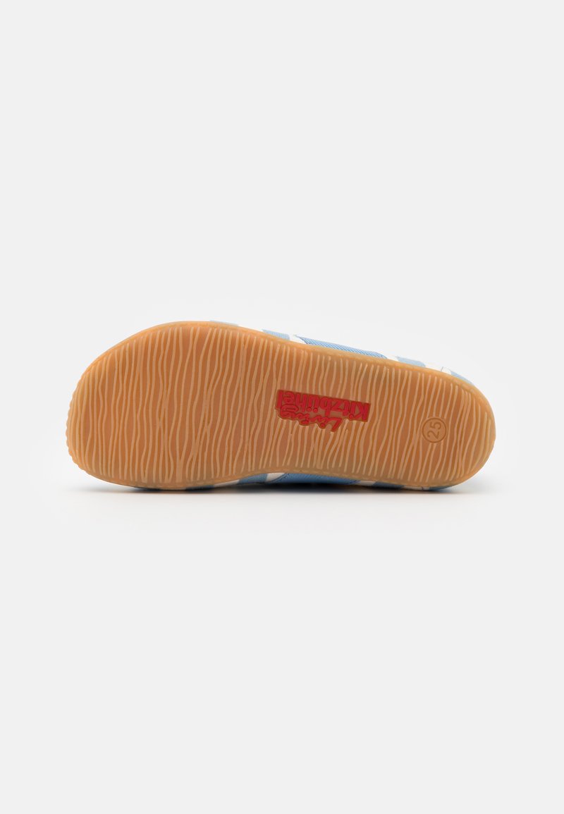 Kinder Klettschuhe | Living Kitzbühel T-MODELL GESTREIFT MIT FLAMINGO & PALME Slipper himmel/hellblau - TC32569 Kinder Klettschuhe | Living Kitzbühel T-MODELL GESTREIFT MIT FLAMINGO & PALME Slipper himmel/hellblau - TC32569