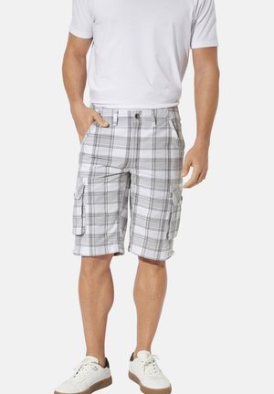 BERMUDA - Shorts - hellgrau kariert