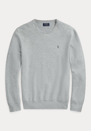 KNIT COTTON CREWNECK SWEATER - Πουλόβερ - andover heather