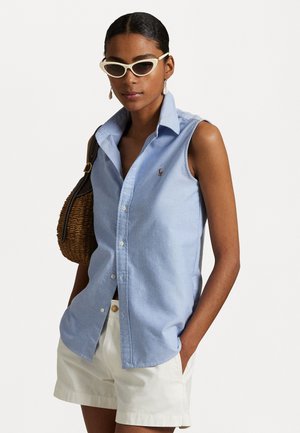 CLASSIC FIT SLEEVELESS OXFORD SHIRT - Top - blue