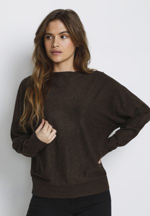 CUANNEMARIE BATWING  - Strickpullover - demitasse melange