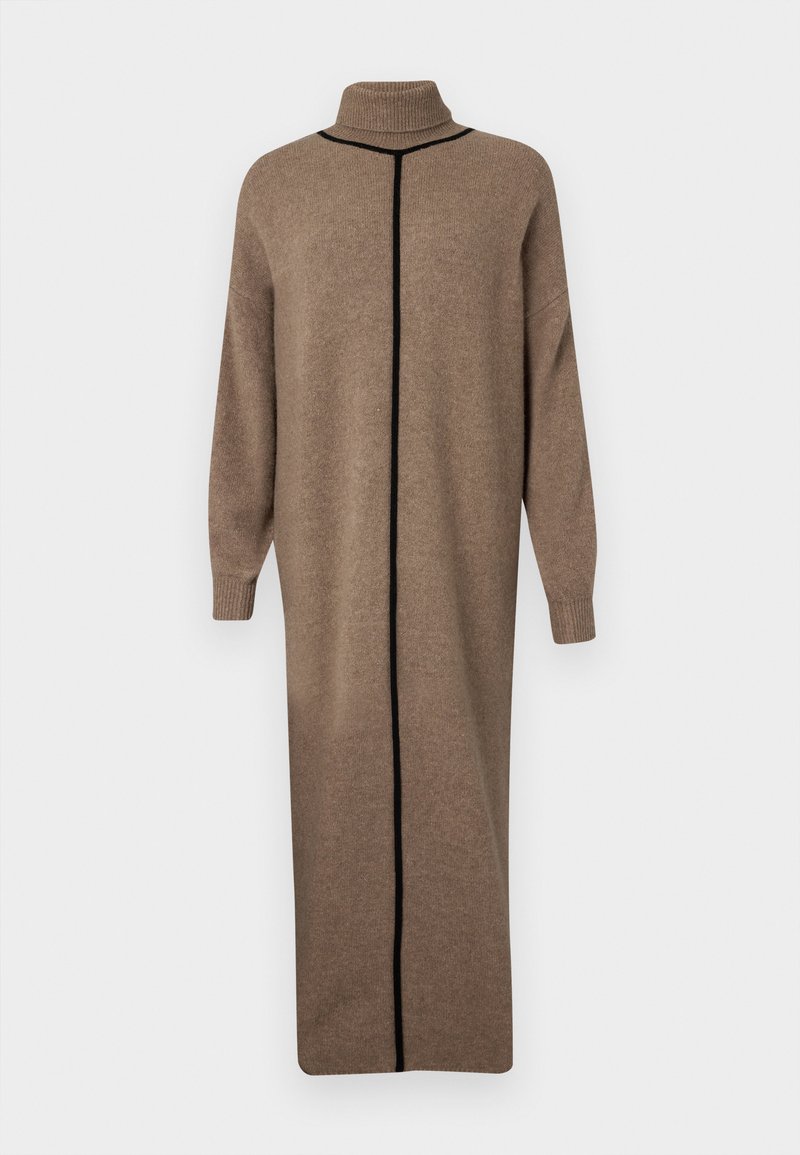 STAUD Gebreide jurk taupe STAUD Gebreide jurk taupe