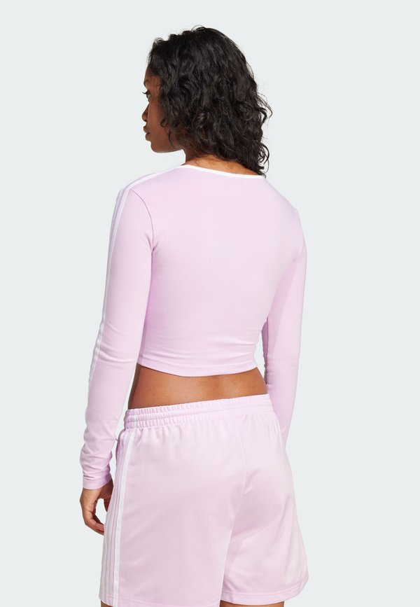 ADICOLOR 3-STRIPES LONG SLEEVE CROP LONG-SLEEVE - Long sleeved top - light orchid2