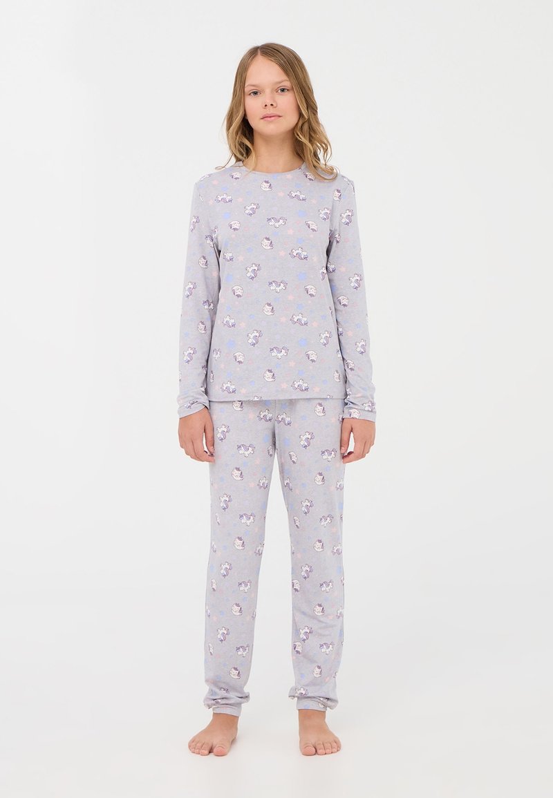 Terranova SET CON UNICORNI - Pigiama - var grigio chiaro melange