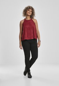 Urban Classics LADIES PEACHED RIB NECKHOLDER TANK - Blúzka - burgundy