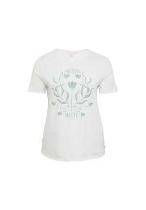 QS, T-Shirt print - weiß
