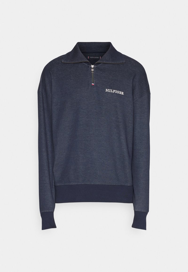 Tommy Hilfiger MONOTYPE HONEYCOMB 1/4 ZIP - Sweatshirt - desert 