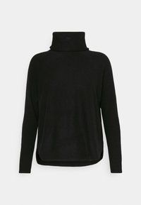CURVED TURTLENECK - Strickpullover - black