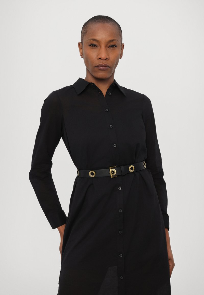 michael michael kors maxi shirt dress Michael Kors Michael Kors Smocked Button Down Midi Shirt Dress