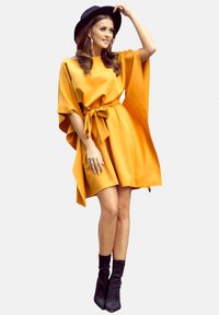 NUMOCO WITH SLEEVES - Kokteilikleit/peokleit - mustard