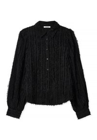FRINGE LONG SLEEVE - Skjortebluser - black