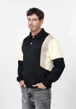 Sweatshirt - navy/khaki/cream