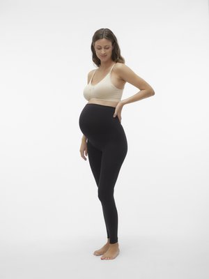 MAMALICIOUS MLILJA FEED ME BRA 2 PACK - Trojuholníková podprsenka - black/mellow buff