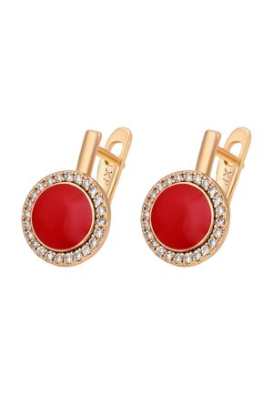 Cercei - rose gold red